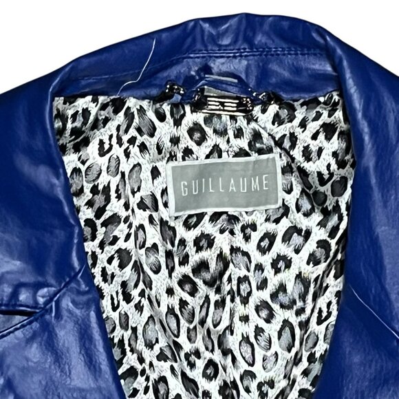 Guillaume Genuine Lined Purple Leather Jacket Sz 2xl - Picture 4 of 11